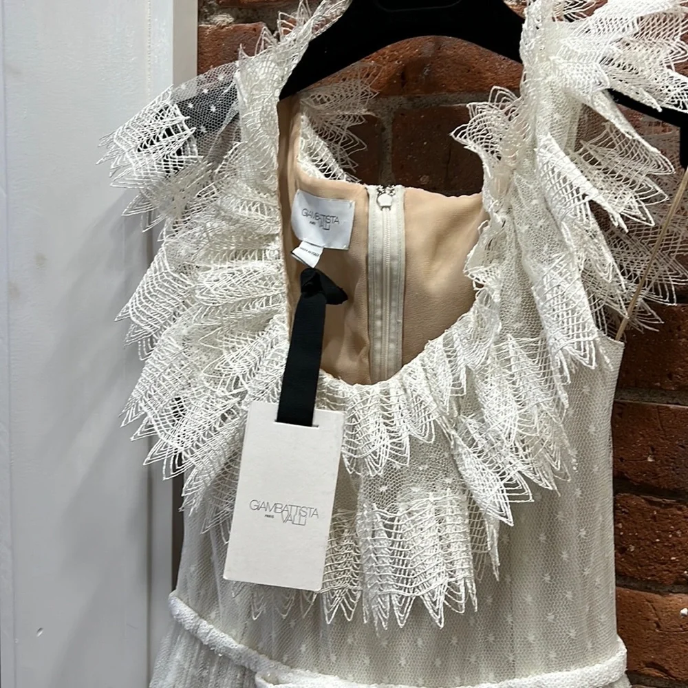 NWT Giambattista Valli ruffle tiered Dress Sz IT 40 - Picture 4 of 16